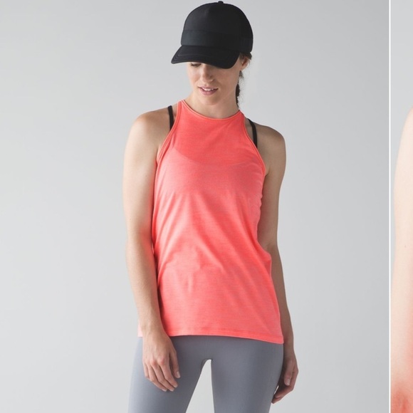 lululemon athletica Tops - Lululemon Trapeze Twist Tank Heathered Grapefruit size 6